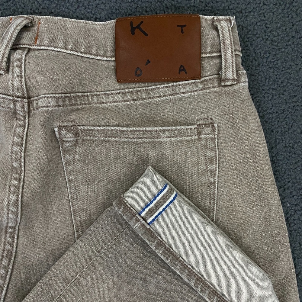 Hiroshi Kato Hammer Straight Jean Mens 30x33 Gray Selvedge Stretch Denim USA